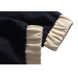 BEBİVA® Loose-Fit Color-Block Stand Collar Ceket