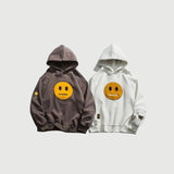 BEBİVA® Street Style Smiley Face Patchwork Hoodie