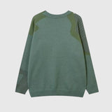 BEBİVA® Artistic Contrast Patchwork Knit Kazak
