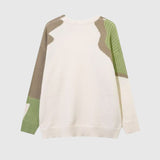 BEBİVA® Artistic Contrast Patchwork Knit Kazak