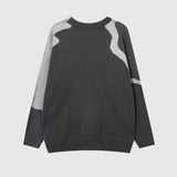 BEBİVA® Artistic Contrast Patchwork Knit Kazak