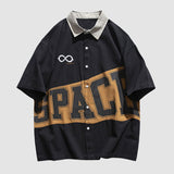 BEBİVA® Letter Patchwork Printed Design Shirts