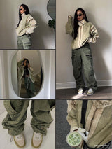 BEBİVA® Drawstring Y2K Loose Cargo Pantolon