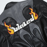 BEBİVA® Retro Flame Clash Deri Ceket