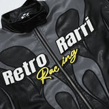 BEBİVA® Retro Flame Clash Deri Ceket