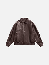 BEBİVA® "80s" Vintage Red Leather Jacket